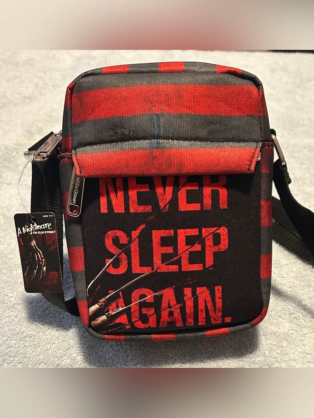 BUCKLE-DOWN NIGHTMARE ON ELM STREET/FREDDY KRUEGER SADDLE/CROSSBODY BAG/NWT!